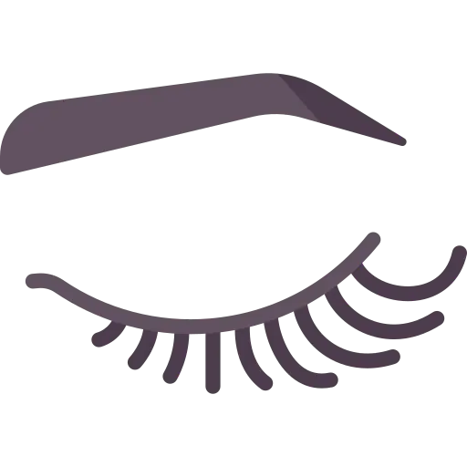 Icon of an eyebrow illustrating precise shaping using brow henna for balanced and even brows