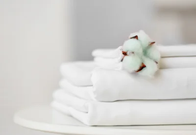 Clean fresh towels and cotton prepared for a massage