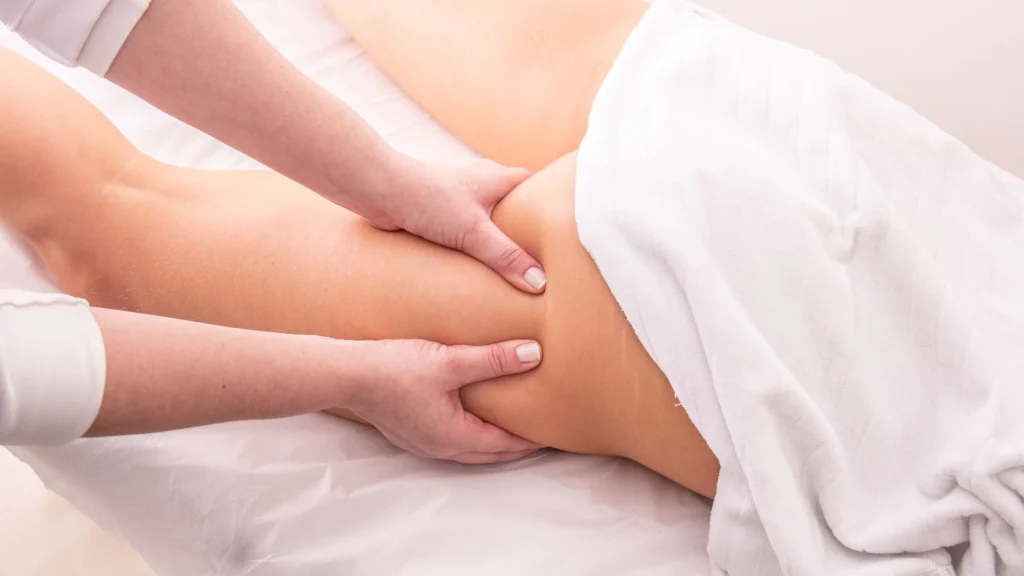 back slimming massage techniques, focusing on the upper and lower back areas to reduce fat and improve skin tone and texture