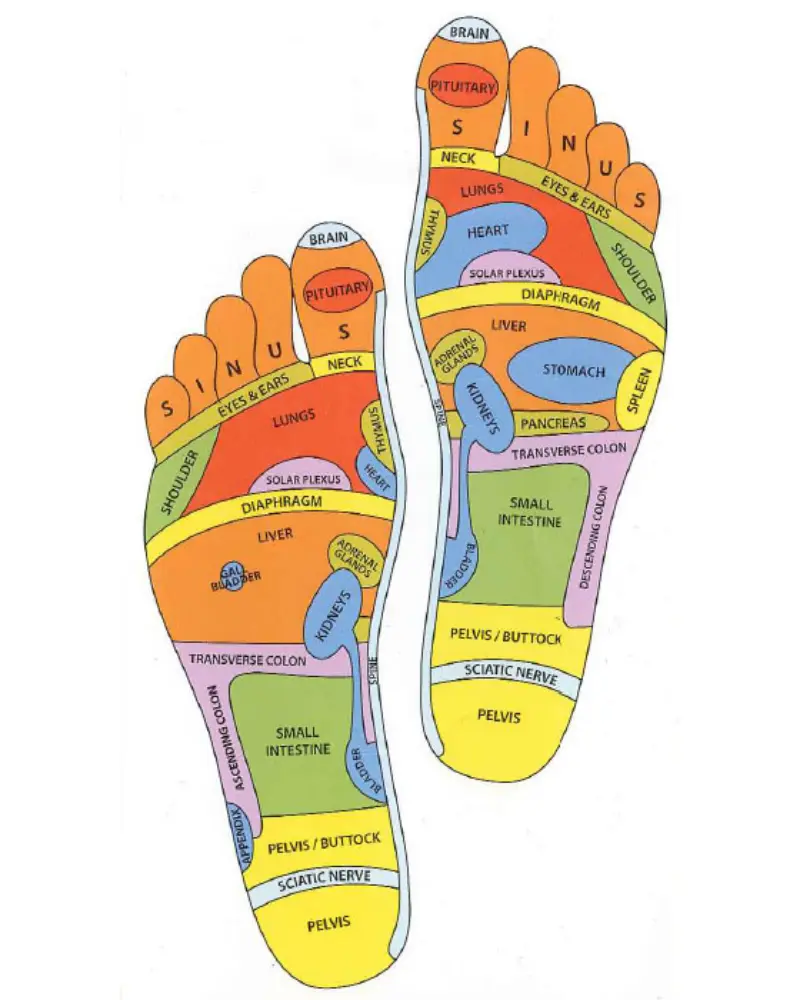 Foot massage and reflexology session with thumb-walking pressure on reflex points at home in Dubai